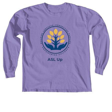 Wear the Mission, a Violet Comfort Colors Long Sleeve Tee