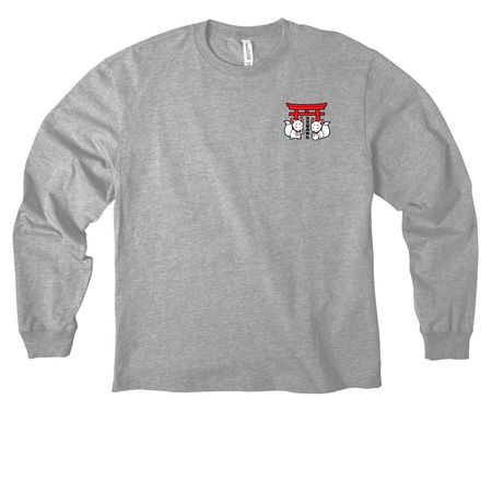 Shrine Logo - Mini, a Athletic Heather Unisex Heavyweight Long Sleeve Tee