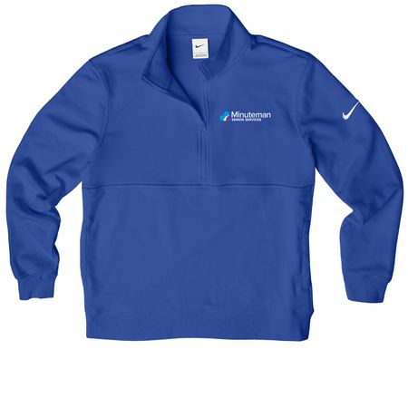Minuteman Senior Services Fleece Collection, a Game Royal Nike Club Fleece Half Zip Pullover