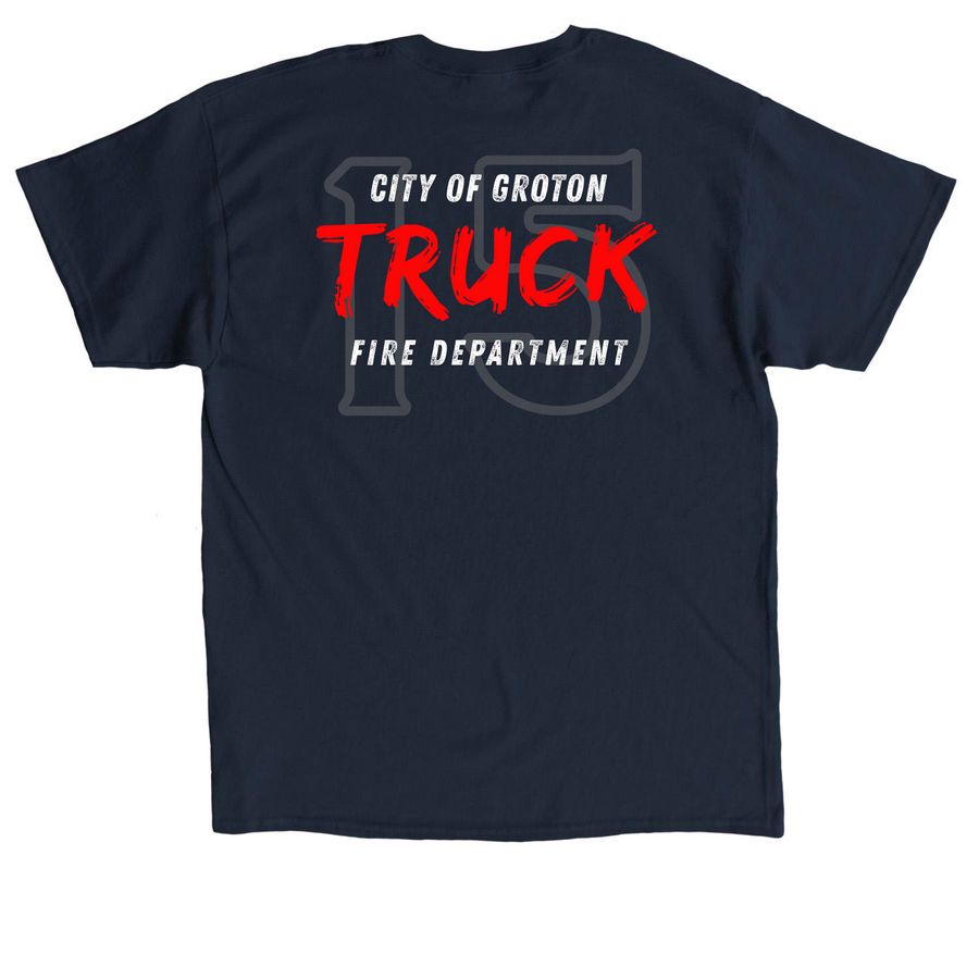 Truck 15- GCFD (2), a Navy Classic Unisex Tee (back-view)