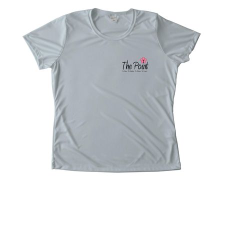 Performance Wear + Polo + Quarterzip, a Silver Women's Performance Tee