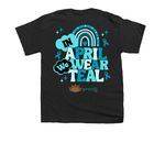 S.A.A.M&nbsp;, a Black Youth Unisex Tee (back-view)