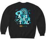 S.A.A.M&nbsp;, a Black Softstyle Crewneck Sweatshirt (back-view)