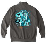 S.A.A.M&nbsp;, a Pepper Comfort Colors Quarter Zip Pullover (back-view)