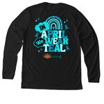 S.A.A.M&nbsp;, a Solid Black Blend Premium Long Sleeve Tee (back-view)