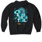 S.A.A.M&nbsp;, a Black Gildan Softstyle Pullover Hoodie (back-view)