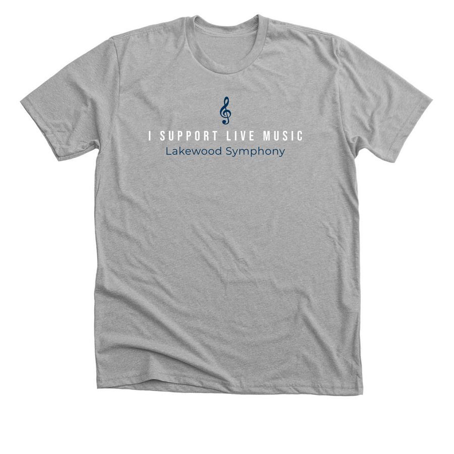 Support Live Music, a Athletic Heather Premium Unisex Tee