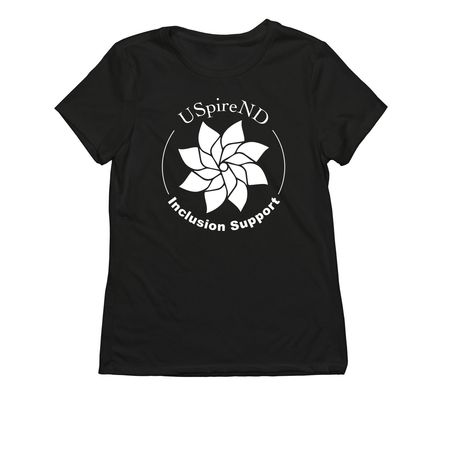 Inclusion Support - USpireND, a Deep Black Allmade Eco Triblend Women?s Tee