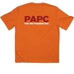 Performance Tees, a Deep Orange Classic Performance Tee (back-view)