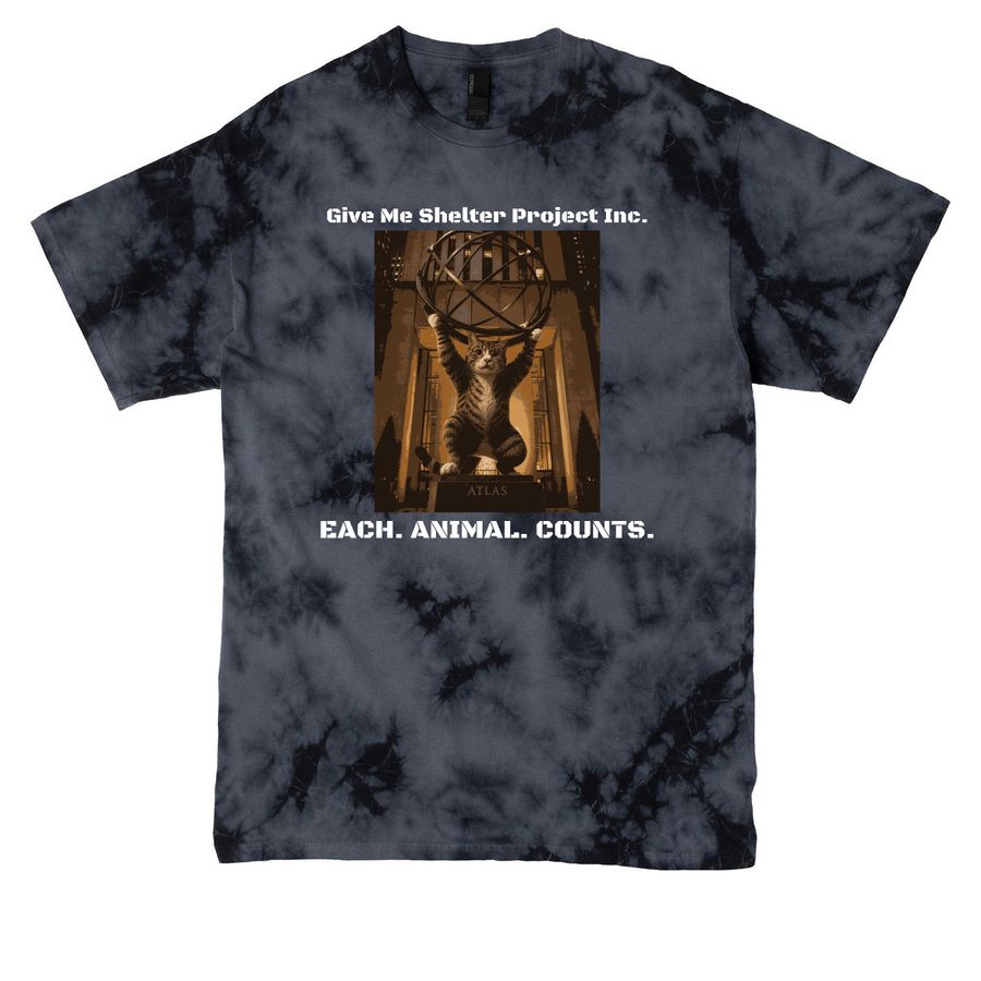 GMSP: Atlas - Each Animal Counts, a Black Crystal Tie Dye Tee