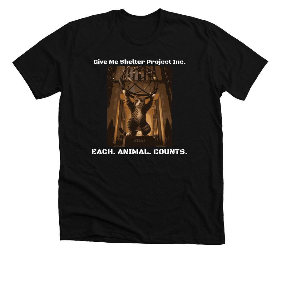 GMSP: Atlas - Each Animal Counts, a Solid Black Blend Premium Unisex Tee