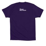 Zerbo Brothers T-Shirt Eggplant, a Team Purple Premium Cotton Tee (back-view)