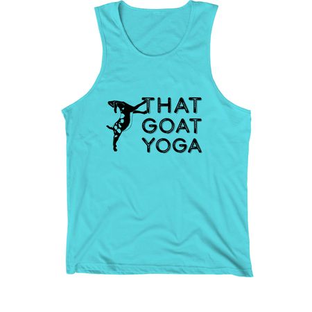 That Goat Yoga, a Teal Premium Cotton Tank