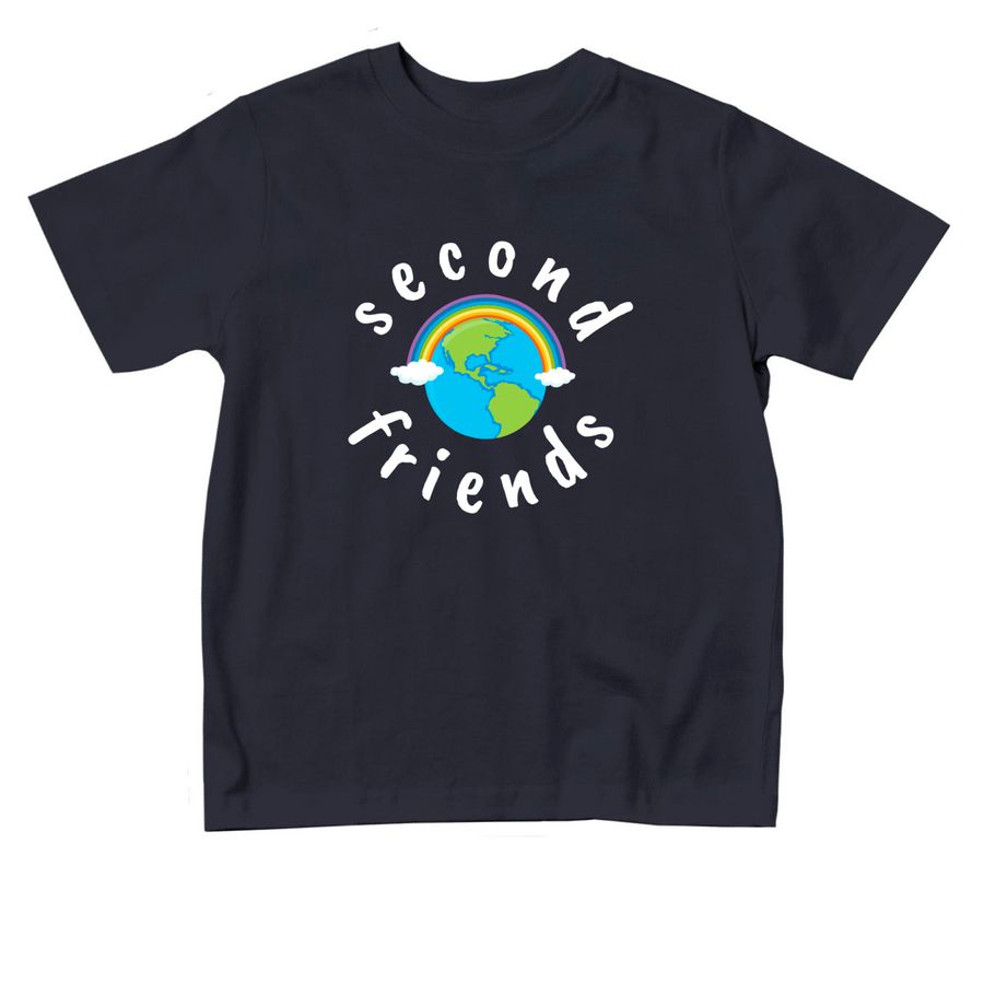 Rainbow Earth, a Navy Toddler Tee