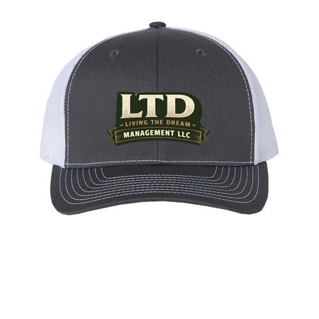 LTD Management&nbsp;, a Charcoal/ White Printed Snapback Trucker Cap