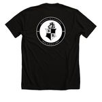 Black Knights Large 60's Logo T-Shirt, a Solid Black Blend Premium Unisex Tee (back-view)