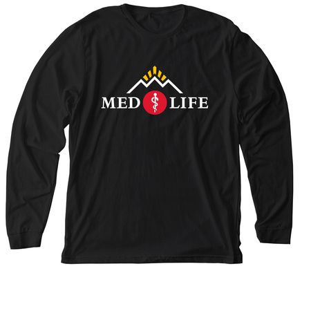 MEDLIFE Movement, a Solid Black Blend Premium Long Sleeve Tee