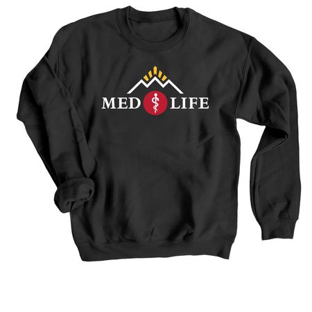 MEDLIFE Movement, a Black Crewneck Sweatshirt