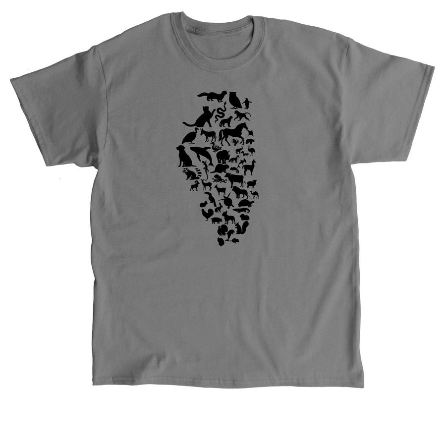 Illinois Outline, a Charcoal Classic Unisex Tee