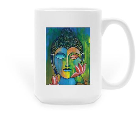 Discover Buddha in Oneself, a White Large Coffee Mug