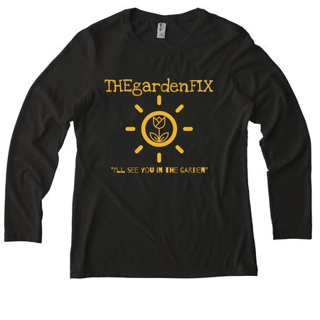 Original THEgardenFIX design 2, a Space Black Allmade Eco Triblend Women?s Long Sleeve Tee