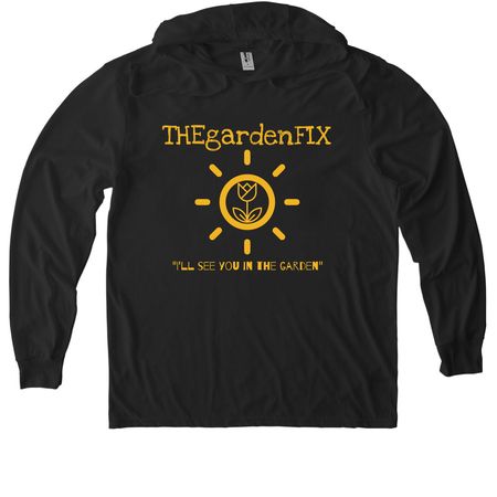 Original THEgardenFIX design 2, a Space Black Allmade Eco Triblend Hoodie Tee