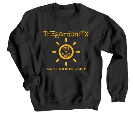 Original THEgardenFIX design 2, a Black Crewneck Sweatshirt