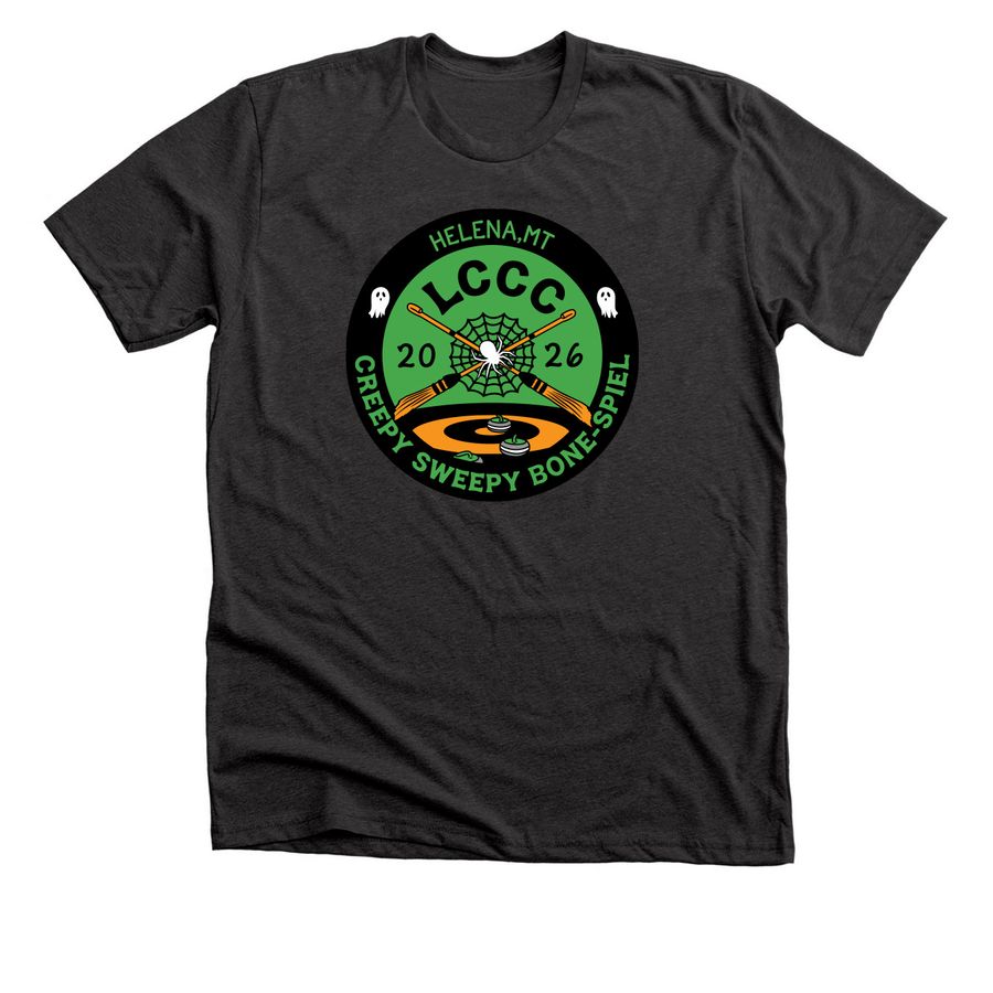 Creepy Sweepy Bonspiel 2026, a Dark Grey Heather Premium Unisex Tee