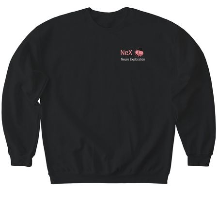 NeX: Neuro Exploration Apparel, a Black Softstyle Crewneck Sweatshirt