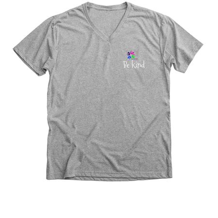 Be Kind, a Athletic Heather Premium V-Neck Tee