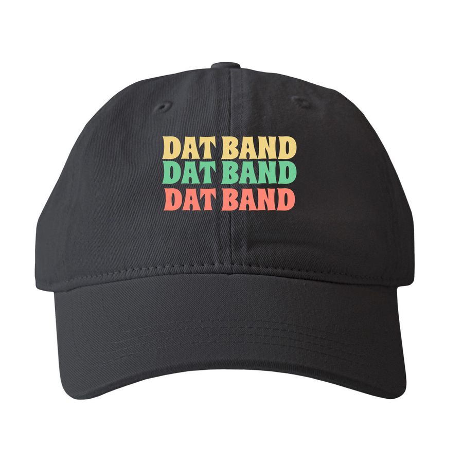 Dat Natty Hat, a Black Printed Pigment Dye Baseball Cap