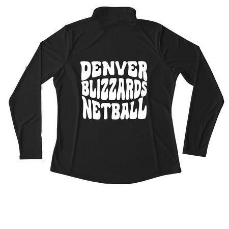 Denver Blizzard Bubble design -sports&nbsp;, a Black Women's Performance Quarter Zip Pullover