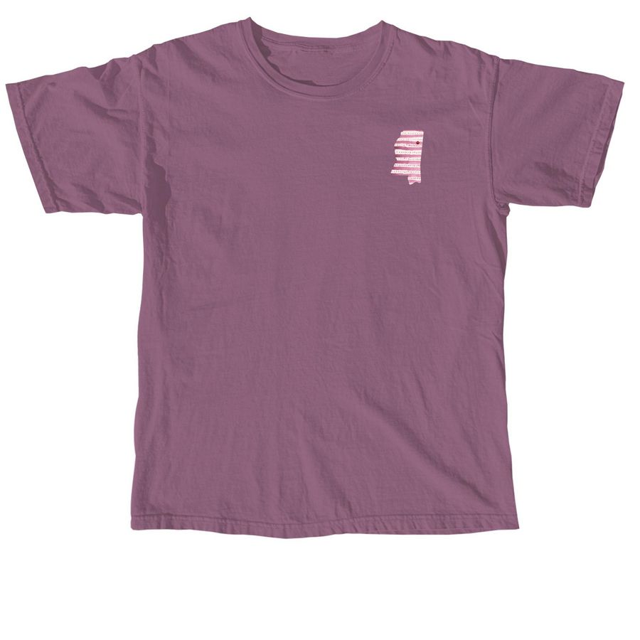 Warren "Starkville, MS" Art Fill Wear, a Berry Comfort Colors Unisex Tee