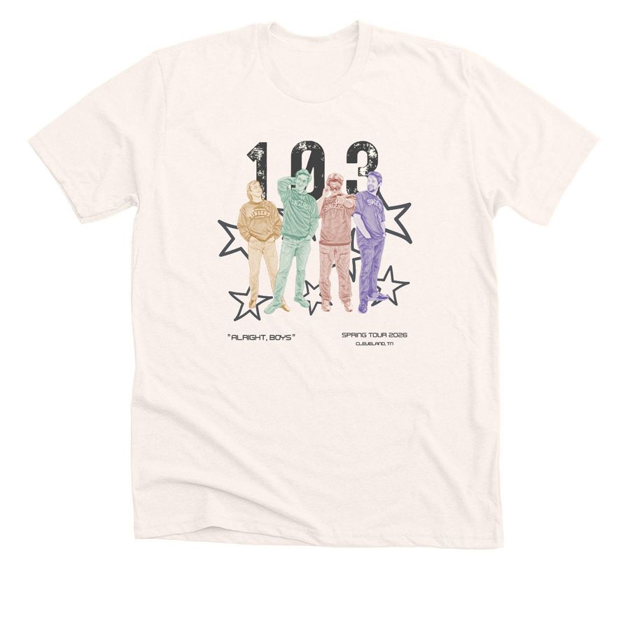 103 Band Tee (Color), a Heather Natural Premium Unisex Tee