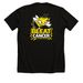 Kick Cancer in the BEE-Hind!, a Solid Black Blend Premium Unisex Tee (back-view)