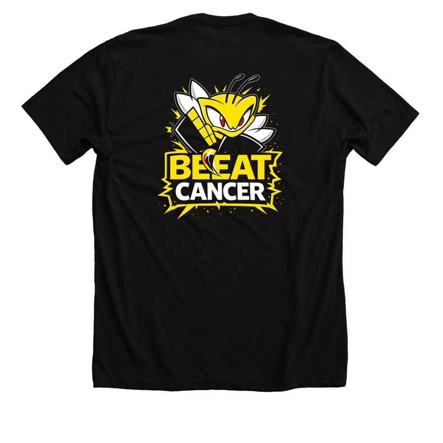Kick Cancer in the BEE-Hind!, a Solid Black Blend Premium Unisex Tee