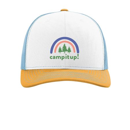 Cutest Hat Ever, a White/ Columbia Blue/ Yellow Printed Snapback Trucker Cap