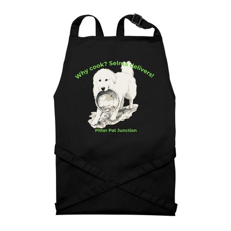 Selma-apron, a Black Recycled Bib Apron