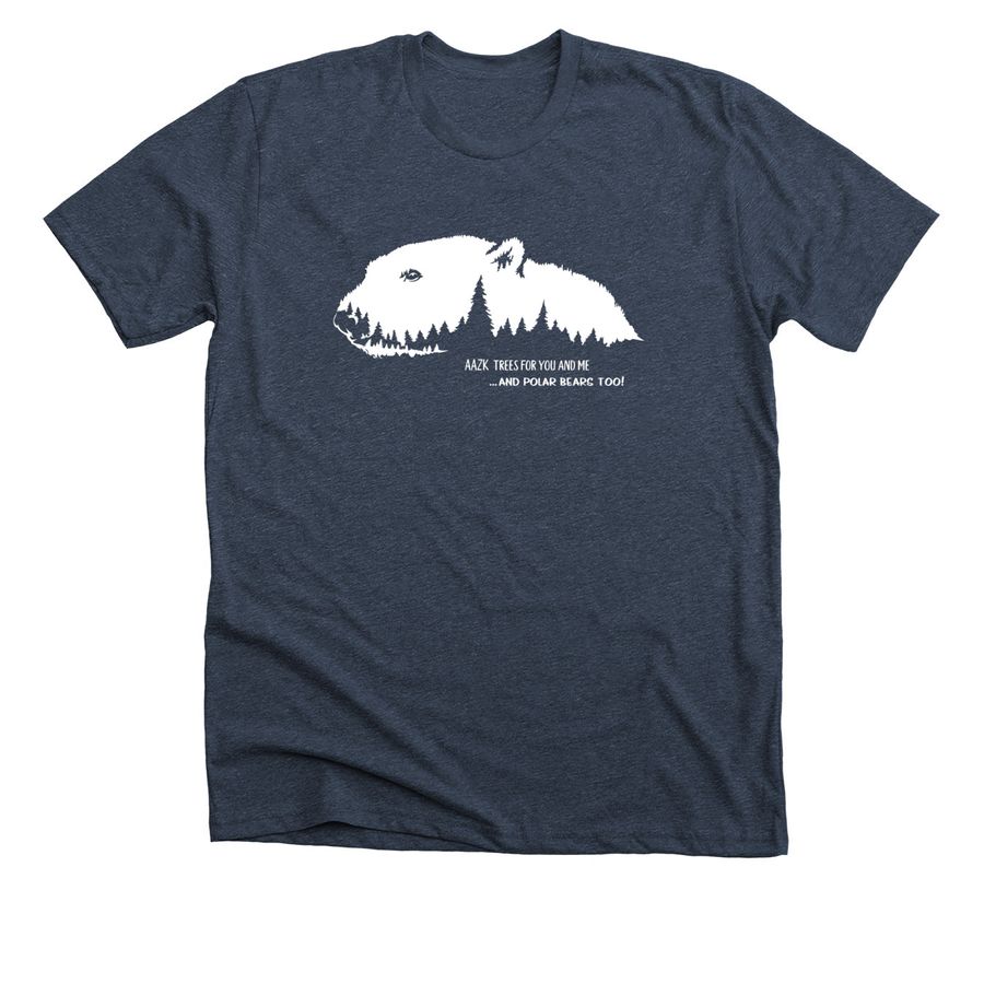 AAZK Trees for You and Me (TFYM) Fundraiser, a Heather Midnight Navy Premium Unisex Tee