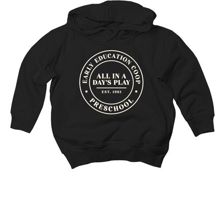 Toddler: All in a Day's Play, a Black Toddler Pullover Hoodie