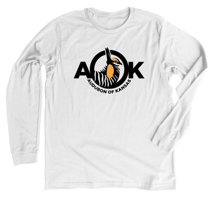 Audubon of Kansas T-shirt, a Solid White Blend Premium Long Sleeve Tee