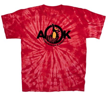 Audubon of Kansas T-shirt, a Red Classic Tie Dye Tee