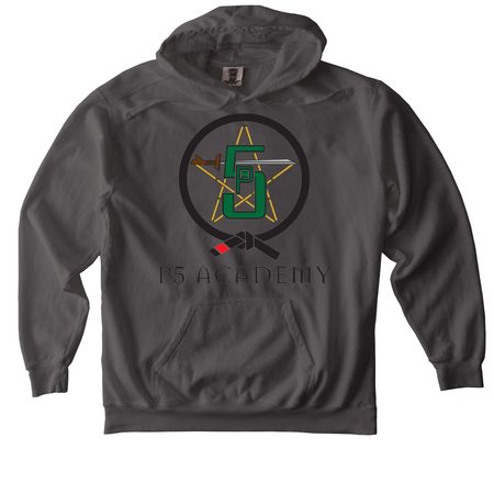 P5 Academy Student Shirt, a Pepper Comfort Colors Pullover Hoodie