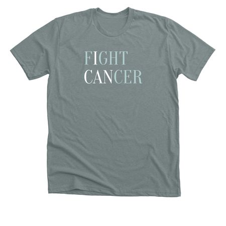 Fight Cancer: for the Annie Appleseed Project, a Heather Blue Storm Premium Unisex Tee