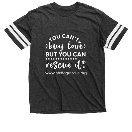 You can't buy love shirt fundraiser., a Vintage Smoke / White Football Jersey Tee