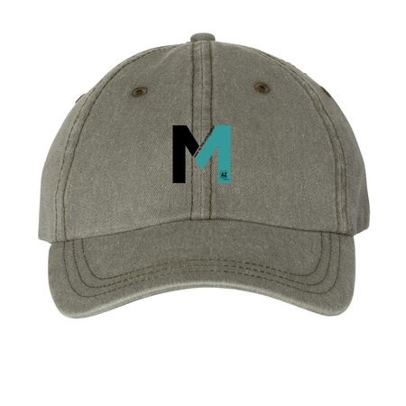 Men in the Movement Collection, a Olive Printed Pigment Dye Baseball Cap