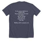 All proceeds from this shirt for Charity, a Heather Midnight Navy Premium Unisex Tee (back-view)