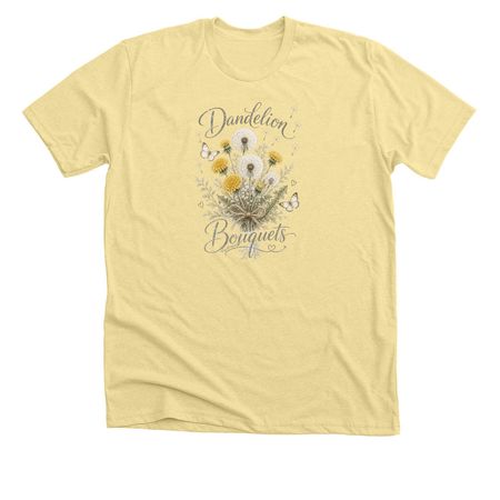 Dandelion Bouquets&nbsp;, a Heather French Vanilla Premium Unisex Tee