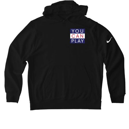You Can Play Athleticwear, a Black Nike Club Fleece Pullover Hoodie
