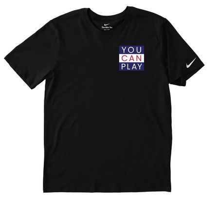 You Can Play Athleticwear, a Black Nike Dri-FIT Jersey Blend Performance Tee